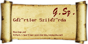 Gürtler Szilárda névjegykártya